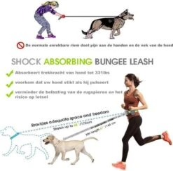 Looplijn Met Heupriem Hands Free - Hondenriem - Reflecterende Hardloopband -Elastische Leiband - Heuptas En Flessenhouder - Zwart - 150 Cm Tot 210 Cm -Hondenserie Winkel 1200x1185 5