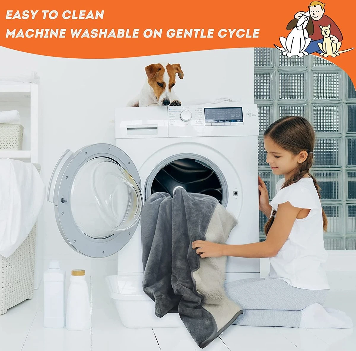 Hondendeken, Fleece, Waterdicht, Wasbaar, Hondenmat, Huisdier, Warme Zachte Deken Voor Hondendeken, Kattendeken, Deken Voor Katten En Honden, Waterdichte Deken Voor Bank, Bed, 150 X 127 Cm 4 Hondendeken, Fleece, Waterdicht, Wasbaar, Hondenmat, Huisdier, Warme Zachte Deken Voor Hondendeken, Kattendeken, Deken Voor Katten En Honden, Waterdichte Deken Voor Bank, Bed, 150 X 127 Cm - Afbeelding 2