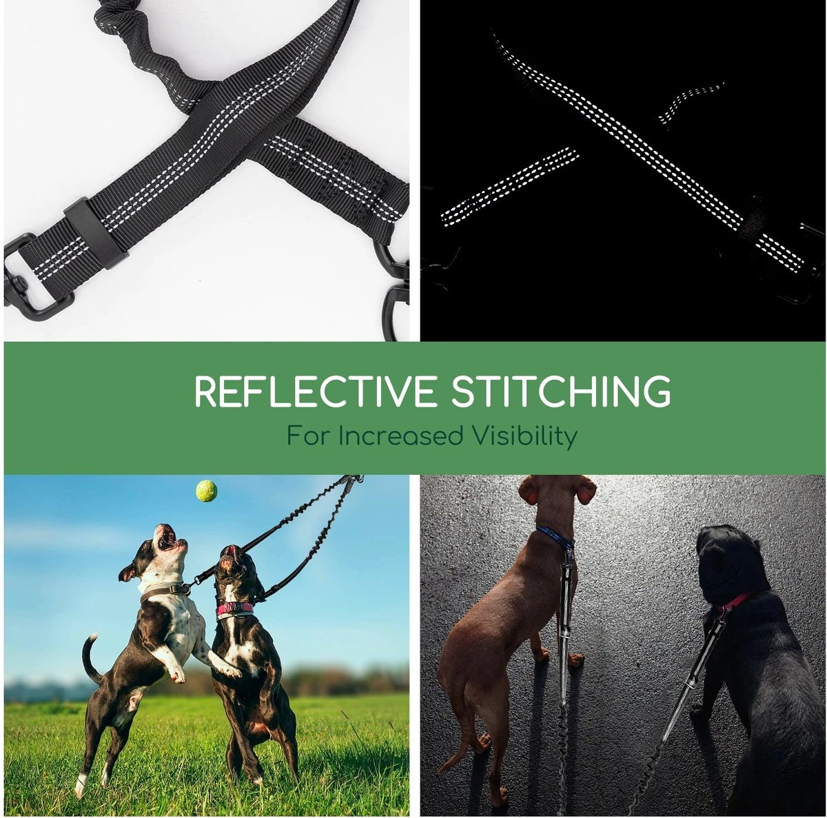 Nobleza Splitter Hondenriem - Dubbel Aanlijnriem Voor Honden - Splitter Verstelbaar - Zwart 6 Nobleza Splitter Hondenriem - Dubbel Aanlijnriem Voor Honden - Splitter Verstelbaar - Zwart - Afbeelding 4