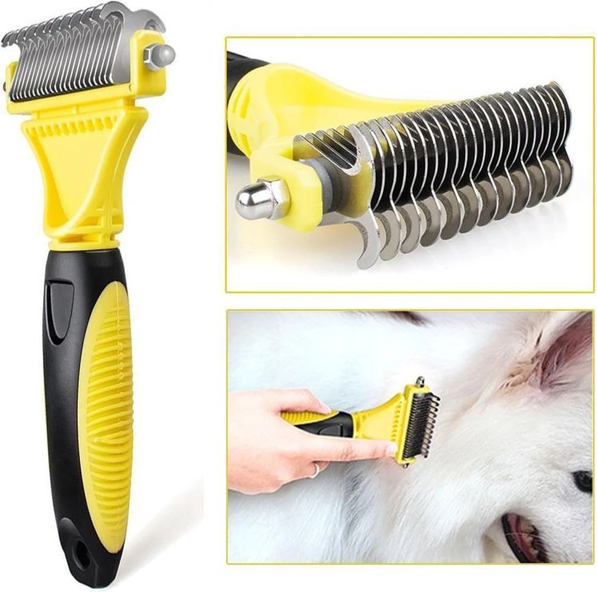 Hondenborstel - Dubbelzijdig Ontharing Tool - Herbruikbare Honden & Kattenvachtkam - Huisdier Grooming - 1 Stuk - Groen 8 Hondenborstel - Dubbelzijdig Ontharing Tool - Herbruikbare Honden & Kattenvachtkam - Huisdier Grooming - 1 Stuk - Groen - Afbeelding 6