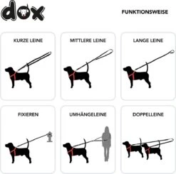 DDOXX Hondenriem Air Mesh, 3-voudig Verstelbaar, 2m | Voor Kleine & Grote Honden | Dubbele Riem Twee Honden Kat Puppy | Tug Leash Large | Lead Leash Small | Walking Leash Puppy Leash | Zwart, M -Hondenserie Winkel 1200x1192 8
