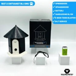 Vulpes Pets® Anti Blaf Apparaat Pro - Anti Blafband Voor Alle Honden - Luxe Hondentrainer - Diervriendelijk & Zonder Schok - Inclusief 9V Batterij - Waterbestendig - Ophangbaar - Instelbare Ultrasone Niveauregeling - 4 Standen -Hondenserie Winkel 1200x1193 15