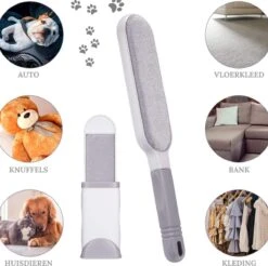 Pet Lovers - Huisdierhaar Verwijderaar - Dierenhaar Verwijderaar - Pluizenborstel - Kledingborstel - Haarverwijderaar - Ontpluizer - Honden En Kattenhaar Verwijderaar - + GRATIS Draagbare Haarverwijderaar -Hondenserie Winkel 1200x1193 4