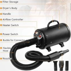 Merkloos Edward&DeVries Professionele Hondenföhn Met 4 Opzetstukken – Waterblazer Voor Honden – Stil Design – Krachtig + Extra Filter - Zwart 16 Merkloos Edward&DeVries Professionele Hondenföhn Met 4 Opzetstukken – Waterblazer Voor Honden – Stil Design – Krachtig + Extra Filter - Zwart -Hondenserie Winkel 1200x1195 14