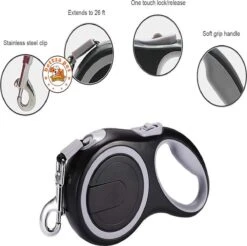 Stevige Hondenriem – 8 Meter – Swifth – Grijs – Comfort Grip – One-Touch Lock Release 7 Stevige Hondenriem – 8 Meter – Swifth – Grijs – Comfort Grip – One-Touch Lock Release -Hondenserie Winkel 1200x1195 22