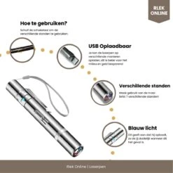 Rlek Online® Laserpen - USB Oplaadbaar - Online E-Book - Hondenspeelgoed - Laser - Kattenspeeltjes - 7 Verschillende Opties - Zaklamp/UV Licht -Hondenserie Winkel 1200x1197 10
