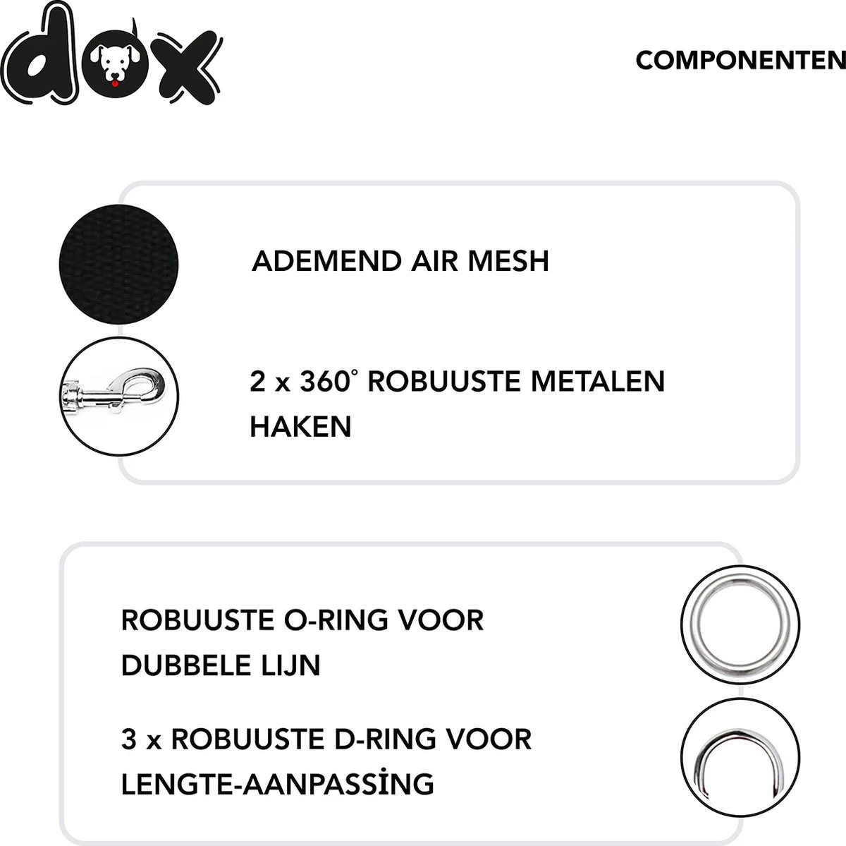 DDOXX Hondenriem Air Mesh, 3-voudig Verstelbaar, 2m | Voor Kleine & Grote Honden | Dubbele Riem Twee Honden Kat Puppy | Tug Leash Large | Lead Leash Small | Walking Leash Puppy Leash | Zwart, XS 4 DDOXX Hondenriem Air Mesh, 3-voudig Verstelbaar, 2m | Voor Kleine & Grote Honden | Dubbele Riem Twee Honden Kat Puppy | Tug Leash Large | Lead Leash Small | Walking Leash Puppy Leash | Zwart, XS - Afbeelding 2