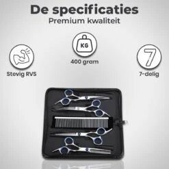 VoordeelShop 7-Delige Huisdier Knipset Met Etui - Trimmen Hond - Honden Schaar - Effileerschaar Hond - Huisdier Trimmer - Huisdier Knippen - Knipschaar Haar - Haar Schaar - Kapper - Kapperset - Scharenset -Hondenserie Winkel 1200x1200 1062