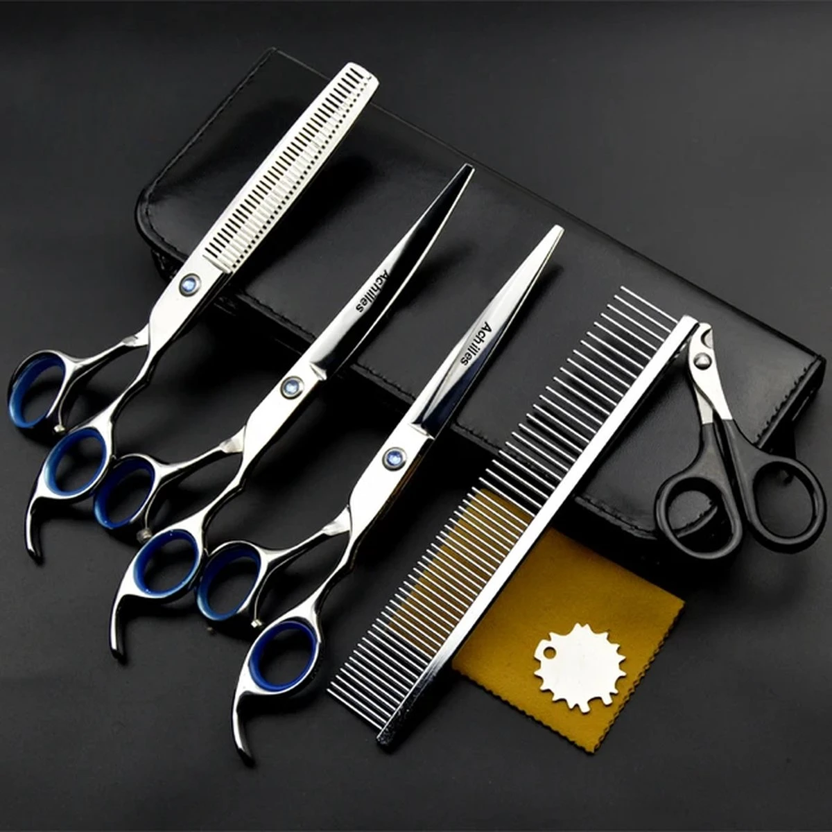 Hondenschaar - Scharenset Hond - 6-Delige Scharenset - Trimschaar Voor Honden - Huisdier Knipset 3 Hondenschaar - Scharenset Hond - 6-Delige Scharenset - Trimschaar Voor Honden - Huisdier Knipset