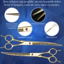 Scharenset Hond - 8-Delige Scharenset - Hondenschaar - Trimset - Trimschaar Voor Honden - Huisdier Knipset - Effileerschaar Hond - Goud 12 Scharenset Hond - 8-Delige Scharenset - Hondenschaar - Trimset - Trimschaar Voor Honden - Huisdier Knipset - Effileerschaar Hond - Goud -Hondenserie Winkel 1200x1200 1088