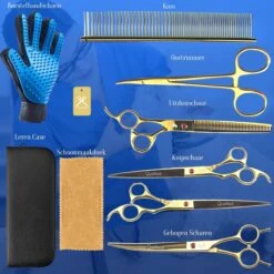 Scharenset Hond - 8-Delige Scharenset - Hondenschaar - Trimset - Trimschaar Voor Honden - Huisdier Knipset - Effileerschaar Hond - Goud 14 Scharenset Hond - 8-Delige Scharenset - Hondenschaar - Trimset - Trimschaar Voor Honden - Huisdier Knipset - Effileerschaar Hond - Goud -Hondenserie Winkel 1200x1200 1089