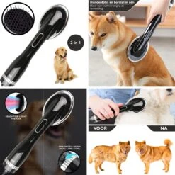 RoiPets® Hondenfohn 2 In 1 – 1000W - Honden Droger – Met Borstel - Waterblazer - Haar Verzorging - Honden Borstel Zwart - Honden/Katten/Dieren -Hondenserie Winkel 1200x1200 1101