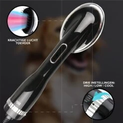 RoiPets® Hondenfohn 2 In 1 – 1000W - Honden Droger – Met Borstel - Waterblazer - Haar Verzorging - Honden Borstel Zwart - Honden/Katten/Dieren -Hondenserie Winkel 1200x1200 1102