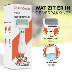 PetGoods 2-in-1 Hondenföhn – Föhn & Borstel - Honden & Katten - Low Noise -Hondenserie Winkel 1200x1200 1109