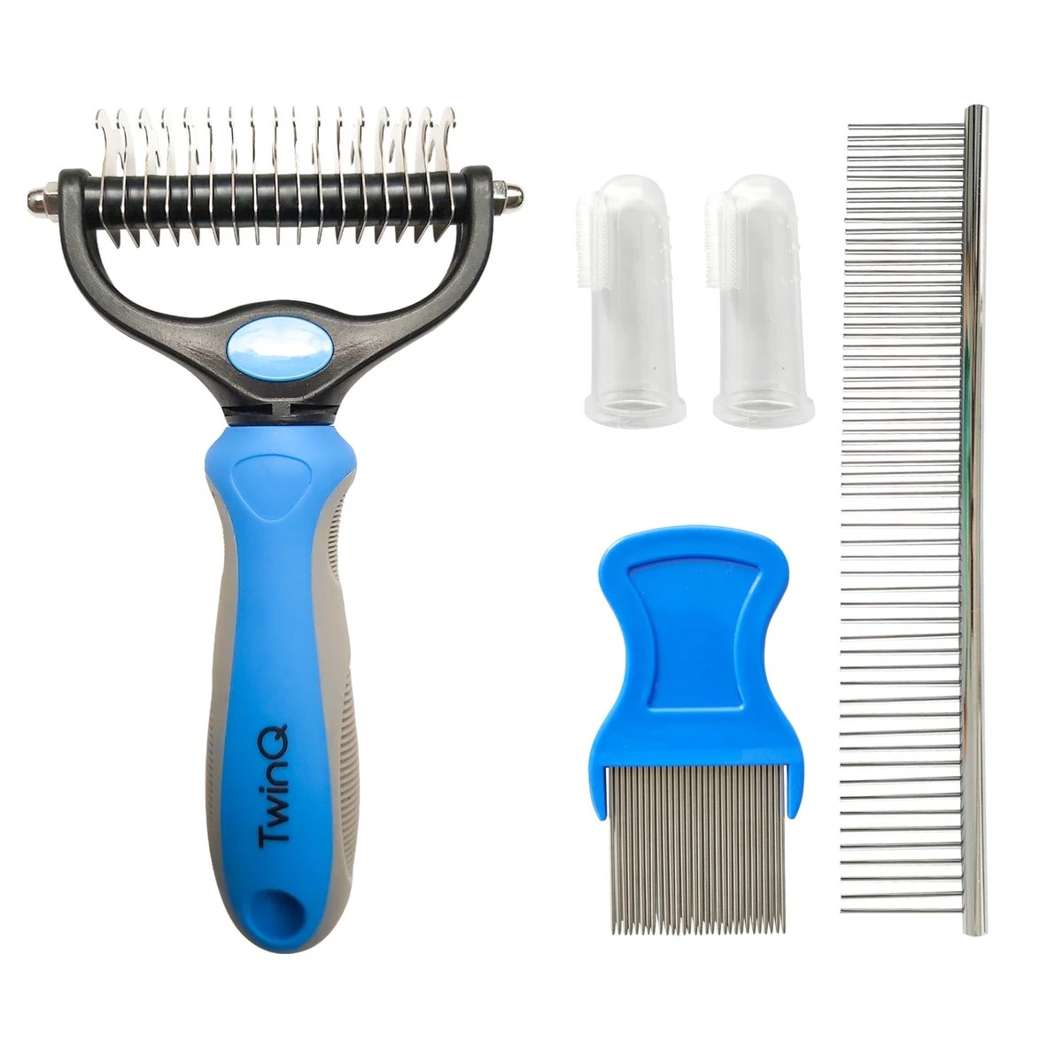 TwinQ Vachtverzorgingsset Hond/kat - Professionele 2-zijdige Ondervacht Kam - Klittenkam Voor Honden En Katten - Verwijderd Klitten En Voorkomt Haaruitval - Incl. Vlooienkam En Tandenborstel 12 TwinQ Vachtverzorgingsset Hond/kat - Professionele 2-zijdige Ondervacht Kam - Klittenkam Voor Honden En Katten - Verwijderd Klitten En Voorkomt Haaruitval - Incl. Vlooienkam En Tandenborstel - Afbeelding 10