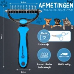 Woodoro 2-Zijdige Kattenkam Voor Ondervacht - Voorkomt Haaruitval - Verwijdert Klitten 14 Woodoro 2-Zijdige Kattenkam Voor Ondervacht - Voorkomt Haaruitval - Verwijdert Klitten -Hondenserie Winkel 1200x1200 1179