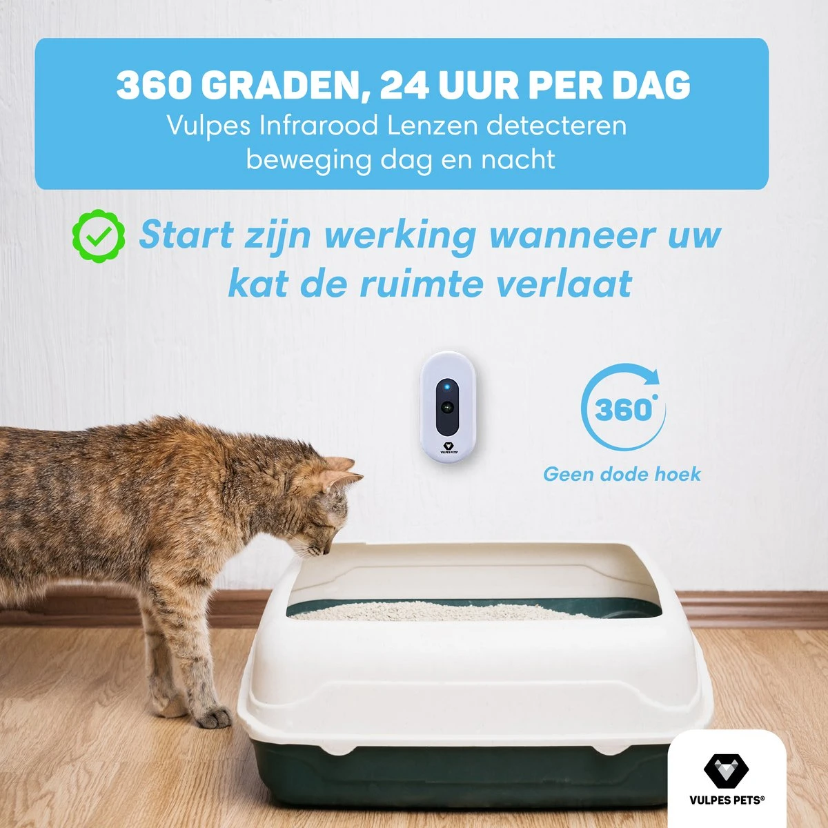 Vulpes Pets® Kattenbak Geurverdrijver PRO - Ozon En Negatieve Ionen Functie - Infraroodsensor - Oplaadbaar - Geurverwijderaar - Air Eliminator - Wit 9 Vulpes Pets® Kattenbak Geurverdrijver PRO - Ozon En Negatieve Ionen Functie - Infraroodsensor - Oplaadbaar - Geurverwijderaar - Air Eliminator - Wit - Afbeelding 8