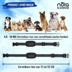 Nola & Coco® Oplaadbare Anti Blafband - 4 Kleuren - Zonder Schok - Waterdichte Diervriendelijke Blaf Halsband - Opvoedingshalsband - Voor Grote En Kleine Honden - Lichte Vibratie En Geluid - 3 Tot 60kg -Hondenserie Winkel 1200x1200 1403