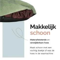 Rexproduct Hondenkussen - Hondenmand - Hondenbed Met Rits En Wasbaar - Manden & Kussens 90 X 110 CM - 0 Tot 80 Kg - SoftPet Groen -Hondenserie Winkel 1200x1200 143