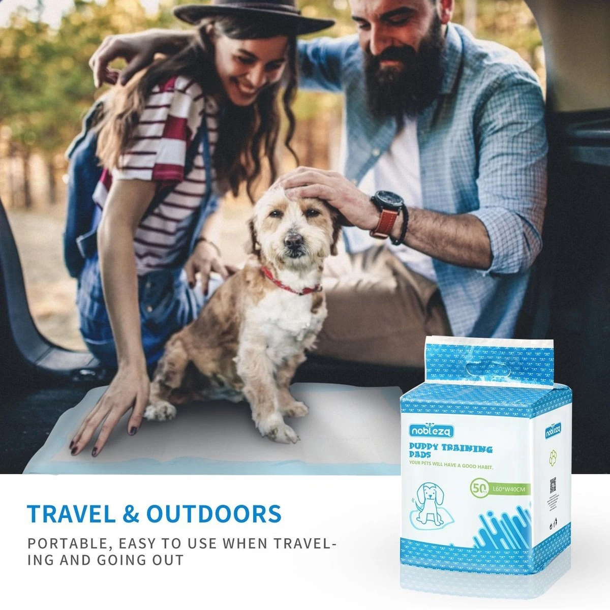 Nobleza 48DHD - Puppy Training Pads - 60 X 40 Cm - Zindelijkheidstraining - 50 Stuks 7 Nobleza 48DHD - Puppy Training Pads - 60 X 40 Cm - Zindelijkheidstraining - 50 Stuks - Afbeelding 5