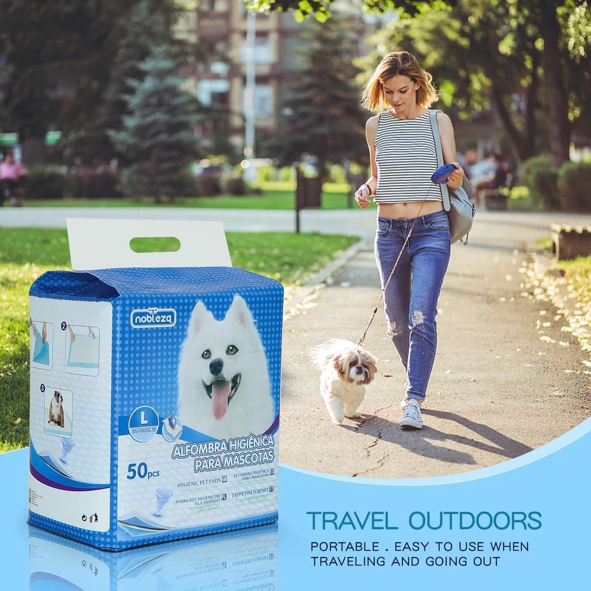 Nobleza 48WQF - Puppy Training Pads - 60 X 90 Cm - Zindelijkheidstraining -50 Stuks - L 7 Nobleza 48WQF - Puppy Training Pads - 60 X 90 Cm - Zindelijkheidstraining -50 Stuks - L - Afbeelding 5