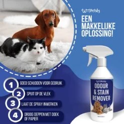 Petsly Odour & Stain Remover - Geurverwijderaars - Urine Vlekken Verwijderen Urinegeur Verwijderen Met Plantaardige Enzymen - 1L -Hondenserie Winkel 1200x1200 1491