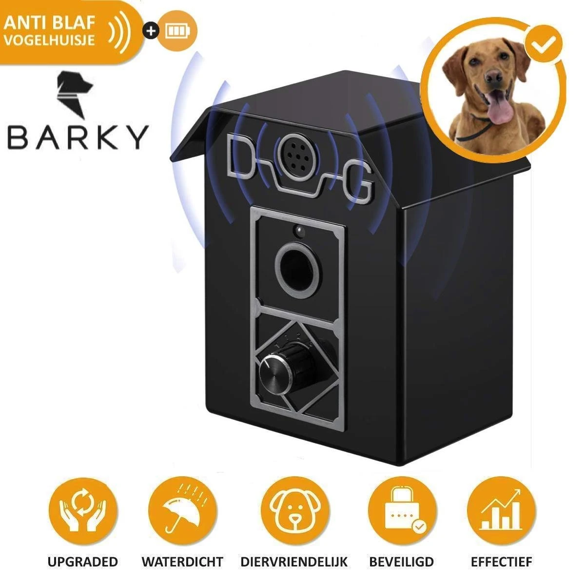Merkloos Barky® Anti Blaf Apparaat Honden Ultrasoon Hondentrainer Incl Batterij - Anti Blafband Alternatief Veilig & Diervriendelijk - Dog Anti Bark Control 3 Merkloos Barky® Anti Blaf Apparaat Honden Ultrasoon Hondentrainer Incl Batterij - Anti Blafband Alternatief Veilig & Diervriendelijk - Dog Anti Bark Control