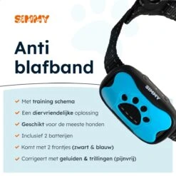 Simmy Anti Blafband - Diervriendelijke Opvoedingshalsband - Zwart En Blauw - Diervriendelijk - Zonder Schok - Anti Blaf Band Voor Grote En Kleine Honden 15 Simmy Anti Blafband - Diervriendelijke Opvoedingshalsband - Zwart En Blauw - Diervriendelijk - Zonder Schok - Anti Blaf Band Voor Grote En Kleine Honden -Hondenserie Winkel 1200x1200 1532