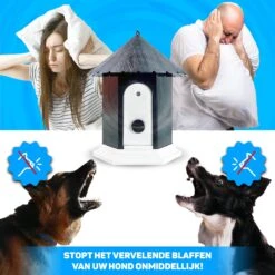 Vulpes Pets® Anti Blaf Apparaat Pro - Anti Blafband Voor Alle Honden - Luxe Hondentrainer - Diervriendelijk & Zonder Schok - Inclusief 9V Batterij - Waterbestendig - Ophangbaar - Instelbare Ultrasone Niveauregeling - 4 Standen -Hondenserie Winkel 1200x1200 1578