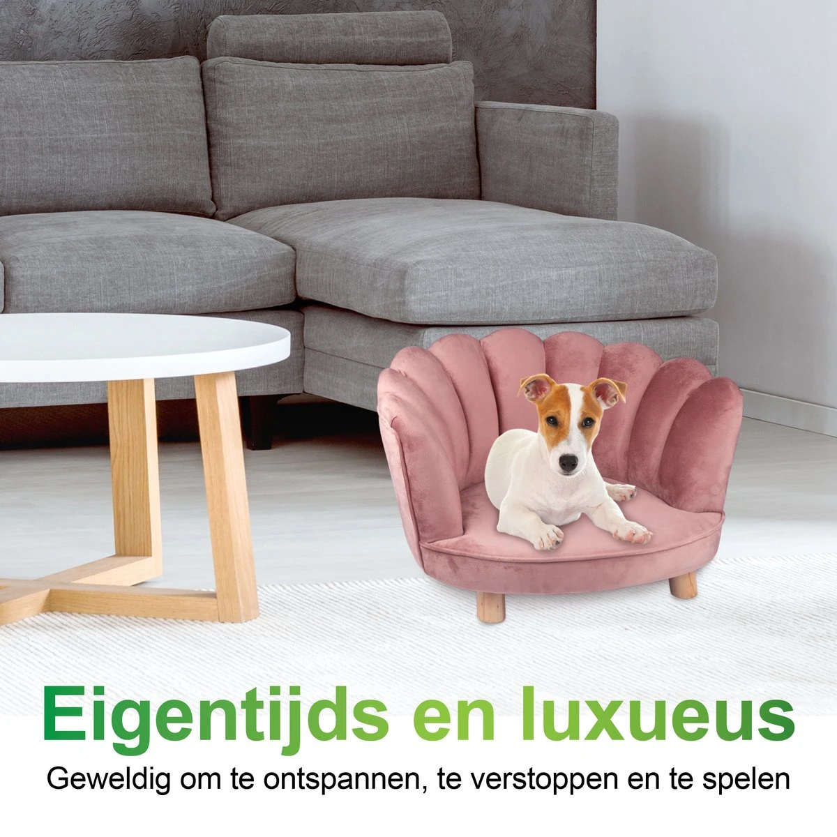 Maxxpro Katten- En Hondenstoel - Roze - Verhoogd Met Houten Poten - Fluweel Materiaal - 61.5 X 52 X 33 CM - Huisdieren Tot 80 KG 6 Maxxpro Katten- En Hondenstoel - Roze - Verhoogd Met Houten Poten - Fluweel Materiaal - 61.5 X 52 X 33 CM - Huisdieren Tot 80 KG - Afbeelding 4