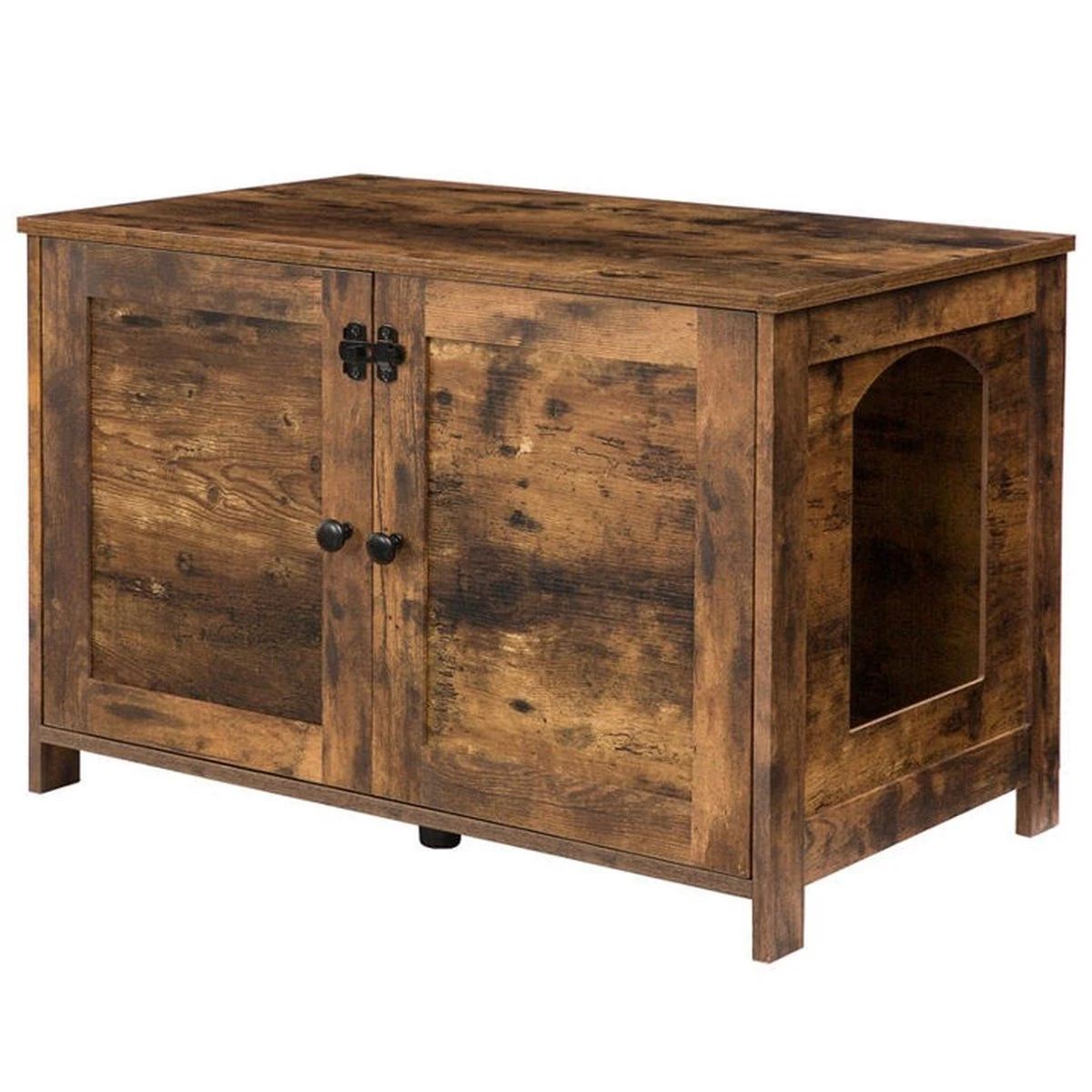 Houten Kattenhuis - Kattenkast Voor Binnen & Buiten - Kattenhok - Kattenhuisje Hout Met Deur En Gat - Hondenhok Voor Kleine Honden - 80 X 50 X 55 Cm 6 Houten Kattenhuis - Kattenkast Voor Binnen & Buiten - Kattenhok - Kattenhuisje Hout Met Deur En Gat - Hondenhok Voor Kleine Honden - 80 X 50 X 55 Cm - Afbeelding 4