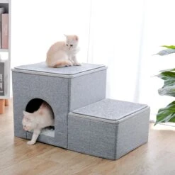 2-in-1 Hondenhuis & Hondentrap - Voor Binnen - Huisdieren Huisje - Hondenmand - Kattenmand - 67.5x40x37.5 Cm - Grijs 13 2-in-1 Hondenhuis & Hondentrap - Voor Binnen - Huisdieren Huisje - Hondenmand - Kattenmand - 67.5x40x37.5 Cm - Grijs -Hondenserie Winkel 1200x1200 262