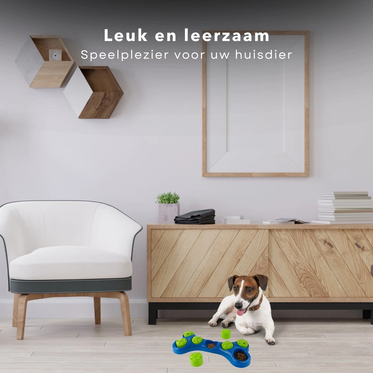 Cheqo® Hondenspeelgoed Met Snack Beloning - Intelligent Speelgoed - Hondentraining - Slowfeeder - Honden Denkspel - Puzzel Voor Honden 4 Cheqo® Hondenspeelgoed Met Snack Beloning - Intelligent Speelgoed - Hondentraining - Slowfeeder - Honden Denkspel - Puzzel Voor Honden - Afbeelding 2