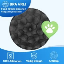 JT Products Siliconen Snuffelmat Zwart - Voor Hond En Kat – Puppy – Kitten – Konijn - Voerbak – Agility Voor De Hond - Honden Speelgoed Intelligentie – Denkspel Hond – Speelgoed Hondje Interactief – Anti Schrok Mat - Likmat -Hondenserie Winkel 1200x1200 392