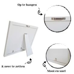 NOVOB® Fotolijst Met Inktafdruk - Pootafdruk Hond - Contactloos - Paw Print - Hondenspeelgoed - Afdruk Huisdier - Cadeau - 23.5 X 29 Cm | Wit -Hondenserie Winkel 1200x1200 403