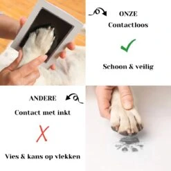 NOVOB® Fotolijst Met Inktafdruk - Pootafdruk Hond - Contactloos - Paw Print - Hondenspeelgoed - Afdruk Huisdier - Cadeau - 23.5 X 29 Cm | Wit -Hondenserie Winkel 1200x1200 404