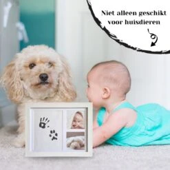 NOVOB® Fotolijst Met Inktafdruk - Pootafdruk Hond - Contactloos - Paw Print - Hondenspeelgoed - Afdruk Huisdier - Cadeau - 23.5 X 29 Cm | Wit -Hondenserie Winkel 1200x1200 405