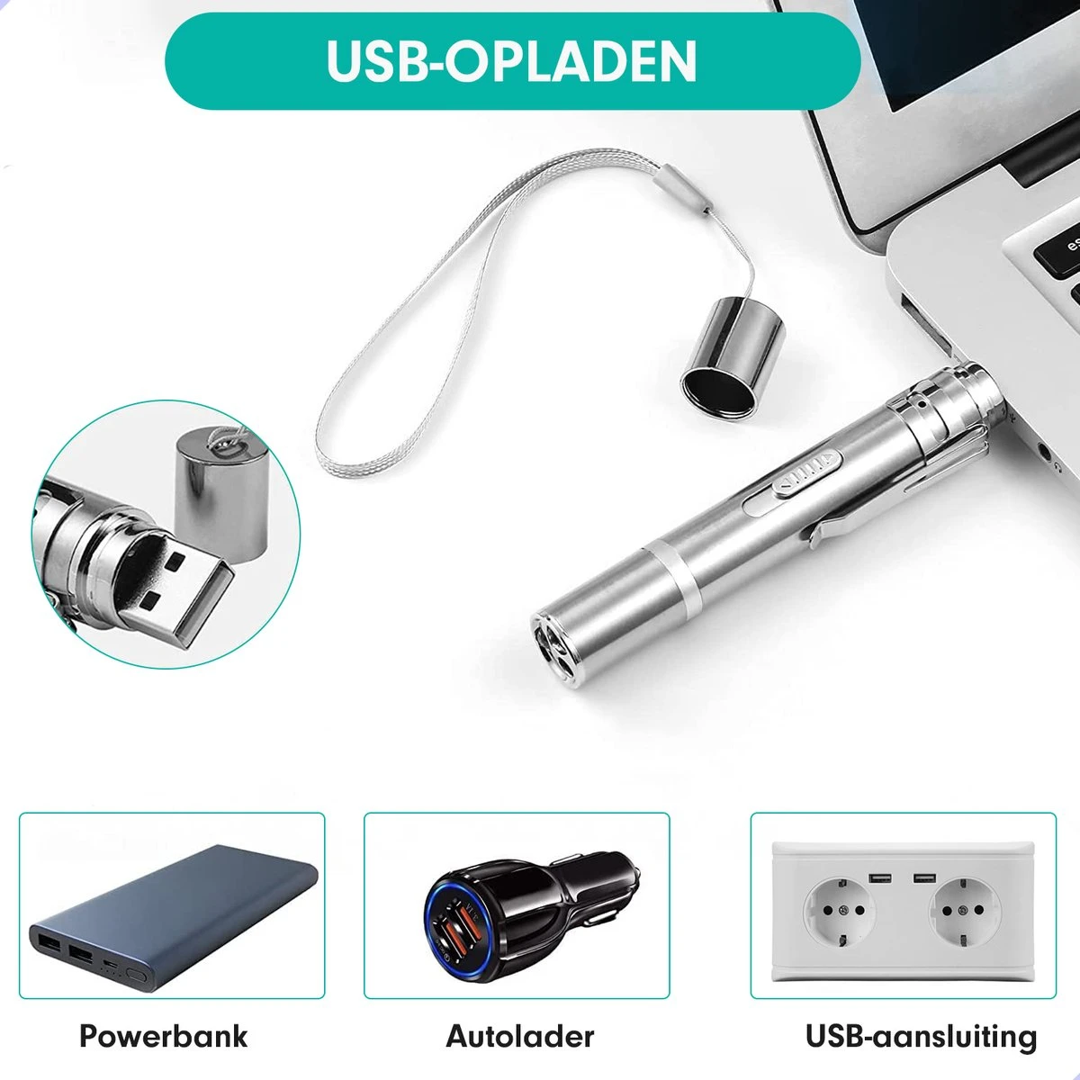 Laserpen - Kattenspeeltjes - Laser - Katten Speelgoed - Kattenspeelgoed - Laserlampje Kat - Speeltjes - Pointer - Lamp - Laserlampje - USB Oplaadbaar 4 Laserpen - Kattenspeeltjes - Laser - Katten Speelgoed - Kattenspeelgoed - Laserlampje Kat - Speeltjes - Pointer - Lamp - Laserlampje - USB Oplaadbaar - Afbeelding 2