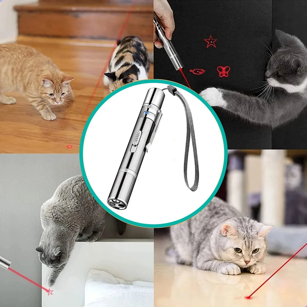 Laserpen - Kattenspeeltjes - Laser - Katten Speelgoed - Kattenspeelgoed - Laserlampje Kat - Speeltjes - Pointer - Lamp - Laserlampje - USB Oplaadbaar 10 Laserpen - Kattenspeeltjes - Laser - Katten Speelgoed - Kattenspeelgoed - Laserlampje Kat - Speeltjes - Pointer - Lamp - Laserlampje - USB Oplaadbaar - Afbeelding 8