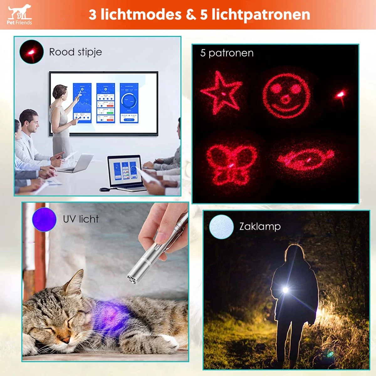 PetFriends Laserpen Voor Kat - USB Oplaadbaar - Laserpointer - Laserlampje - Kattenspeeltjes 7 PetFriends Laserpen Voor Kat - USB Oplaadbaar - Laserpointer - Laserlampje - Kattenspeeltjes - Afbeelding 5