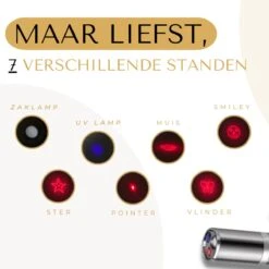 Rlek Online® Laserpen - USB Oplaadbaar - Online E-Book - Hondenspeelgoed - Laser - Kattenspeeltjes - 7 Verschillende Opties - Zaklamp/UV Licht -Hondenserie Winkel 1200x1200 448