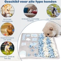 Snuffelmat Hond - Likmat Hond - Honden Speelgoed Intelligentie - Anti Schrokbak Hond - Honden Speeltjes - 100cmx100cm -Hondenserie Winkel 1200x1200 459