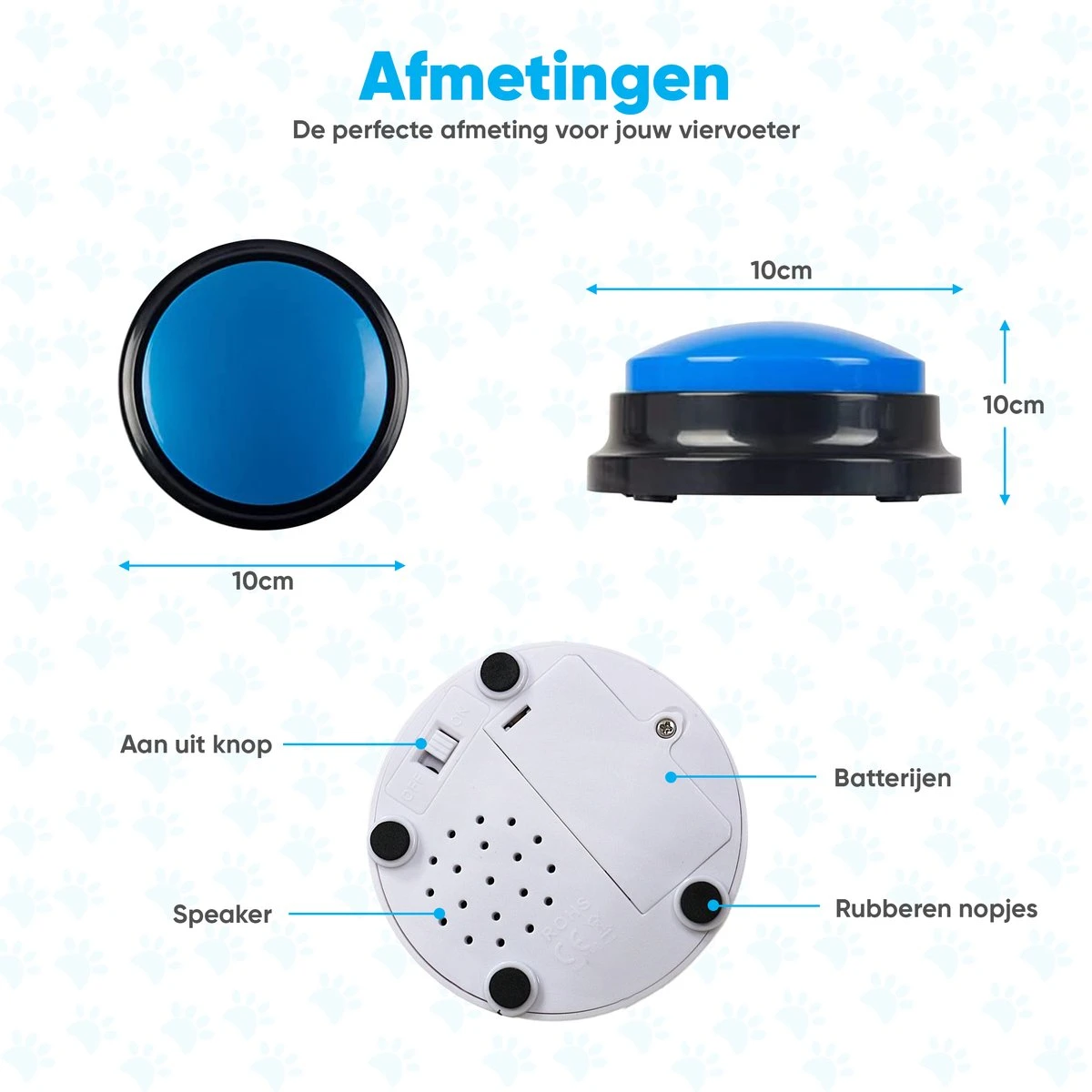 BFreshPets Praatknop Voor Honden - 6 Stuks - Dogbuttons - Hondenspeelgoed - Honden Training - Laat Uw Huisdier Spreken 4 BFreshPets Praatknop Voor Honden - 6 Stuks - Dogbuttons - Hondenspeelgoed - Honden Training - Laat Uw Huisdier Spreken - Afbeelding 2