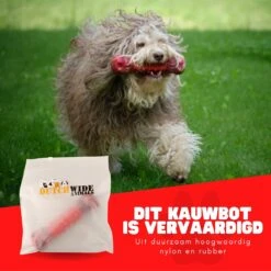 Kauwbot Hond Extra Sterk Kauwspeelgoed Melk Geur Smaak Honden Speelgoed - Rood Wit - Dutchwide -Hondenserie Winkel 1200x1200 545