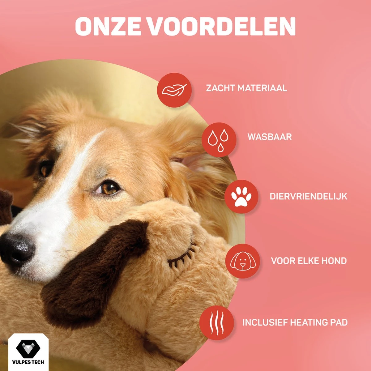 Vulpes Pets® Knuffel Hond Met Hartslag – Puppyknuffel - Hondenknuffel Voor Puppy - Snuggle Puppy - Knuffel Met Hartslag En Gratis Warmte Pad Speciaal Voor Puppy's 5 Vulpes Pets® Knuffel Hond Met Hartslag – Puppyknuffel - Hondenknuffel Voor Puppy - Snuggle Puppy - Knuffel Met Hartslag En Gratis Warmte Pad Speciaal Voor Puppy's - Afbeelding 3