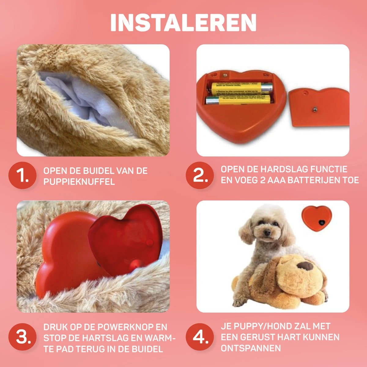 Vulpes Pets® Knuffel Hond Met Hartslag – Puppyknuffel - Hondenknuffel Voor Puppy - Snuggle Puppy - Knuffel Met Hartslag En Gratis Warmte Pad Speciaal Voor Puppy's 8 Vulpes Pets® Knuffel Hond Met Hartslag – Puppyknuffel - Hondenknuffel Voor Puppy - Snuggle Puppy - Knuffel Met Hartslag En Gratis Warmte Pad Speciaal Voor Puppy's - Afbeelding 6