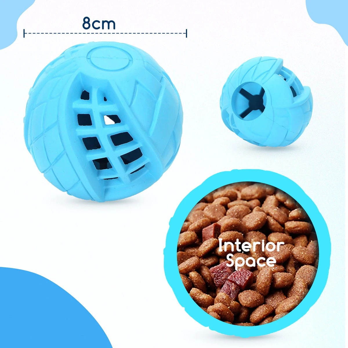 Nobleza Honden Speelgoed - Hondenspeeltjes - Hondenbal - Hondenspeelgoed - Honden Bal - Snackbal Hond - Kauwspeelgoed - Blauw - 8 Cm 6 Nobleza Honden Speelgoed - Hondenspeeltjes - Hondenbal - Hondenspeelgoed - Honden Bal - Snackbal Hond - Kauwspeelgoed - Blauw - 8 Cm - Afbeelding 4