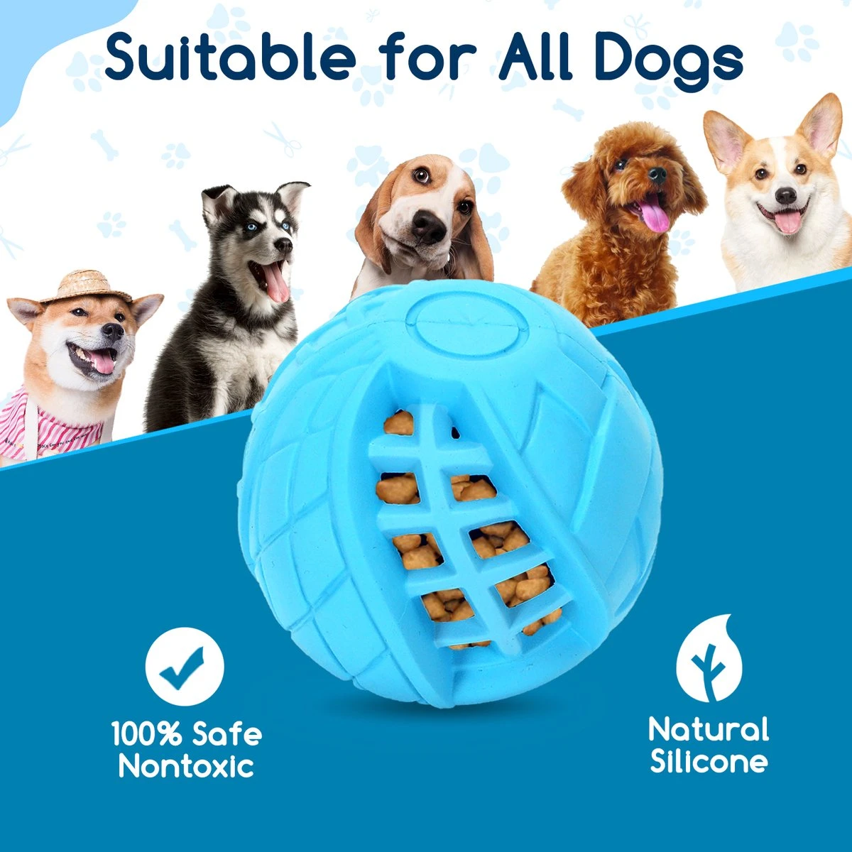 Nobleza Honden Speelgoed - Hondenspeeltjes - Hondenbal - Hondenspeelgoed - Honden Bal - Snackbal Hond - Kauwspeelgoed - Blauw - 8 Cm 10 Nobleza Honden Speelgoed - Hondenspeeltjes - Hondenbal - Hondenspeelgoed - Honden Bal - Snackbal Hond - Kauwspeelgoed - Blauw - 8 Cm - Afbeelding 8