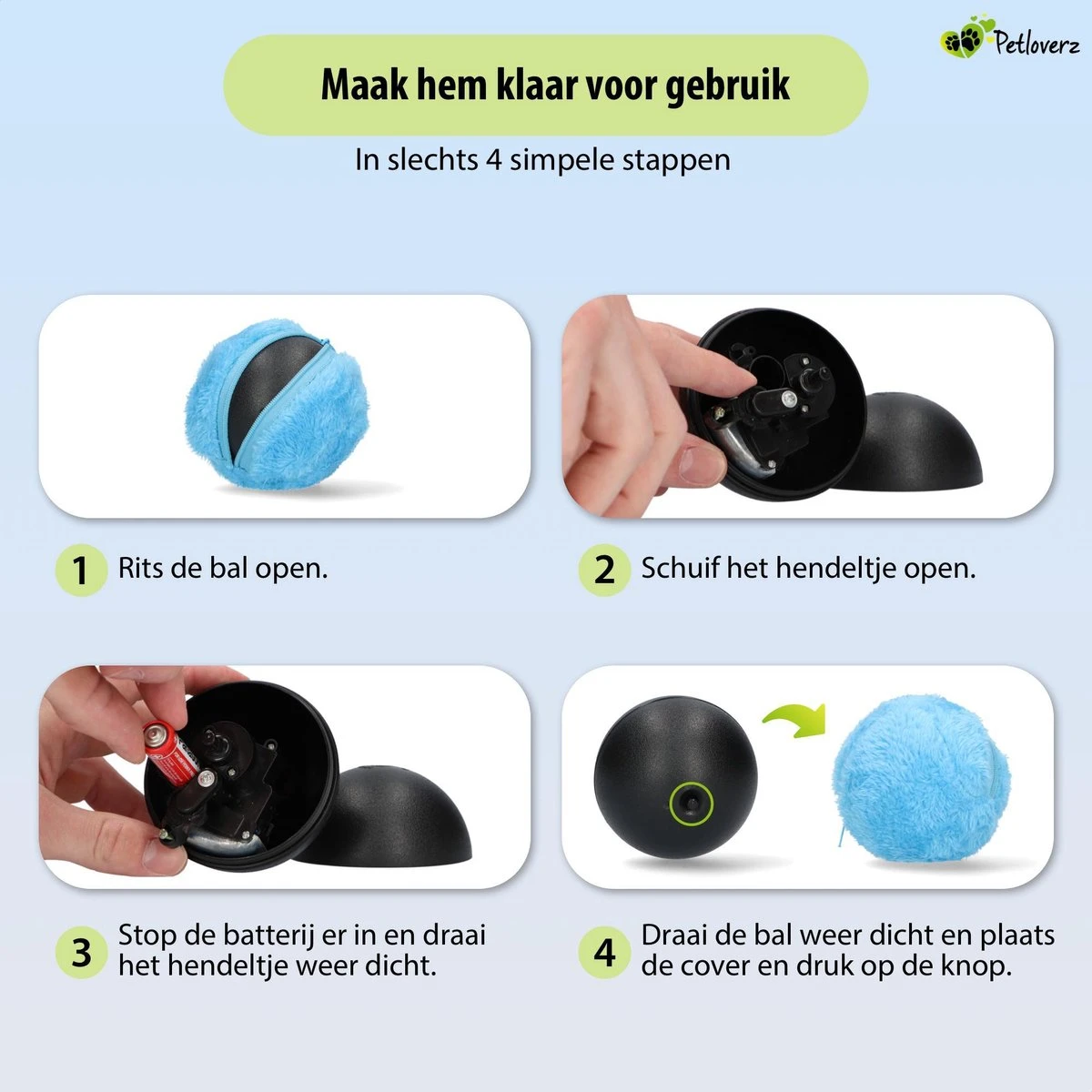 Petloverz Magic Roller Ball – Honden Speelgoed – Premium Automatische Rollende Bal 7 Petloverz Magic Roller Ball – Honden Speelgoed – Premium Automatische Rollende Bal - Afbeelding 5