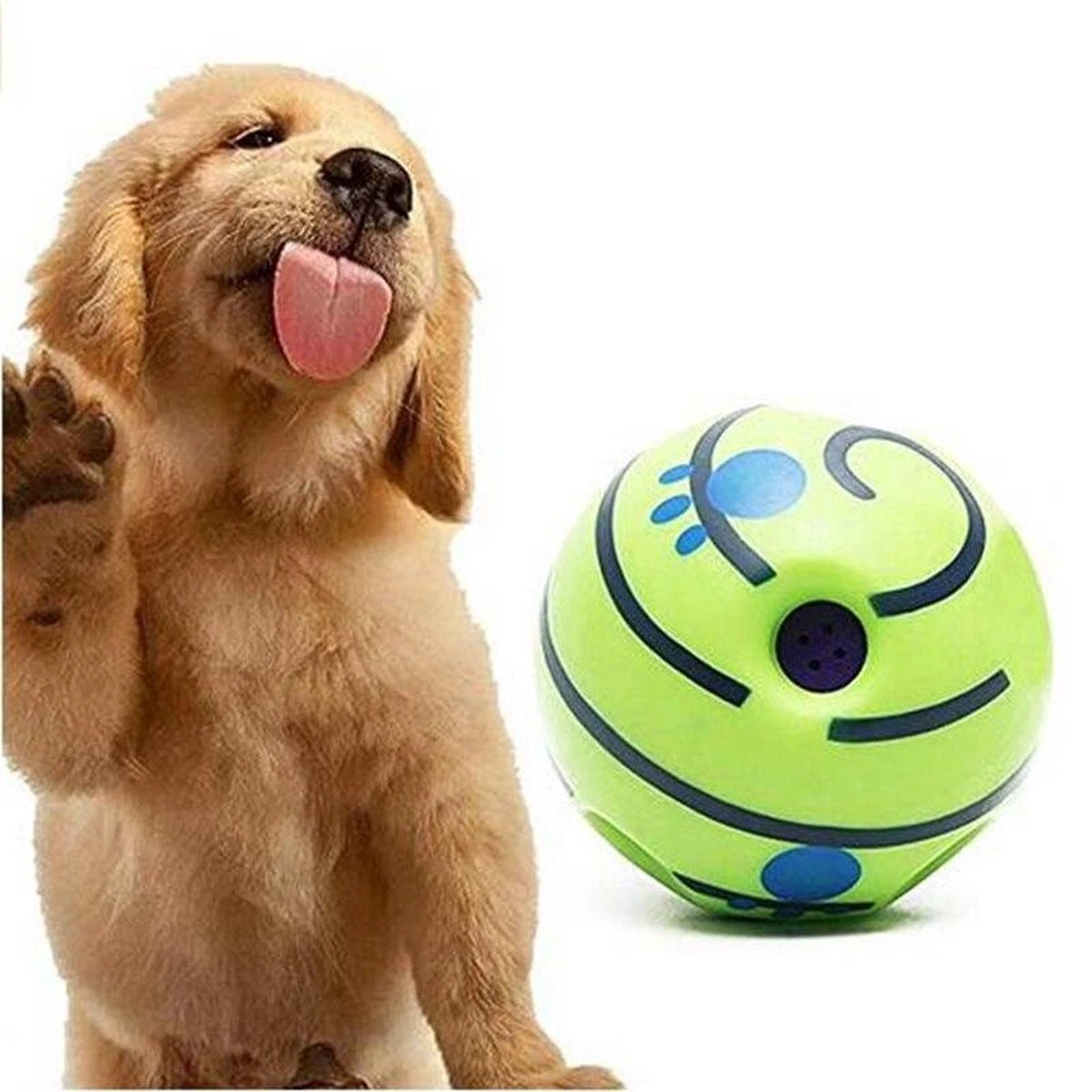 Interactieve Speelbal - Wiebel-Giechel Speelbal Voor De Hond - Hondenspeelgoed - 14cm 3 Interactieve Speelbal - Wiebel-Giechel Speelbal Voor De Hond - Hondenspeelgoed - 14cm